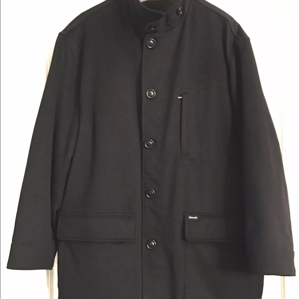 Faconnable Mens Black 100% Wool Jacket Size M